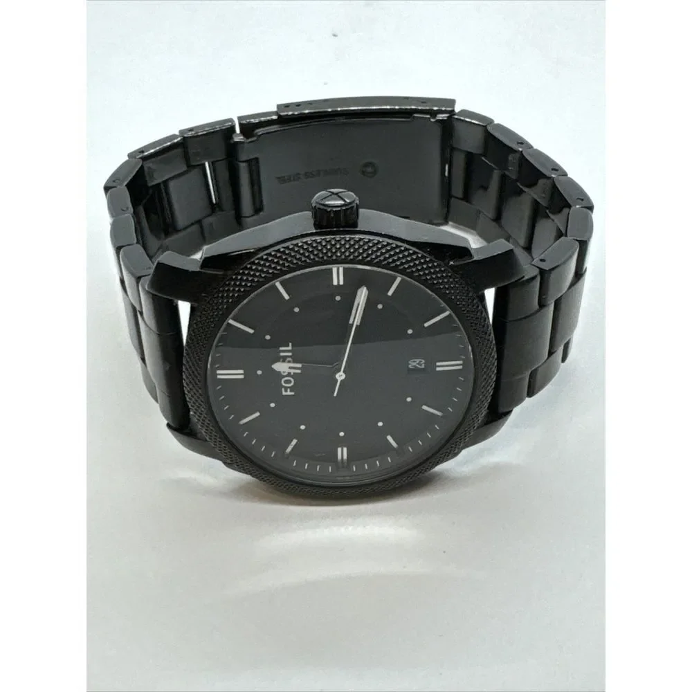 Fossil Machine FS4775 Women Black Stainless Steel Analog Dial Wrist Watch JNA331